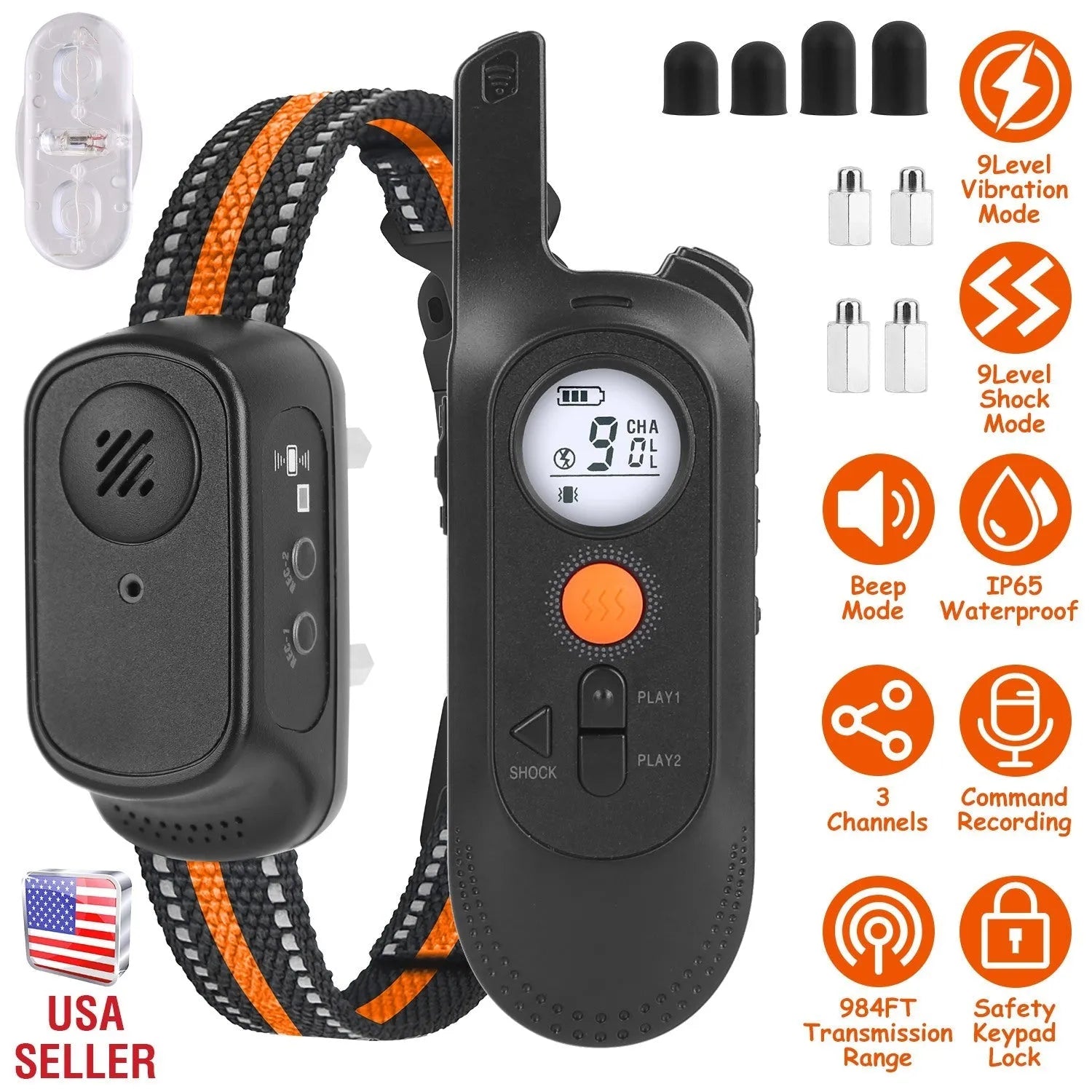 GBruno Store - 984FT Dog Training Collar IP65 Waterproof Pet Beep Vibration