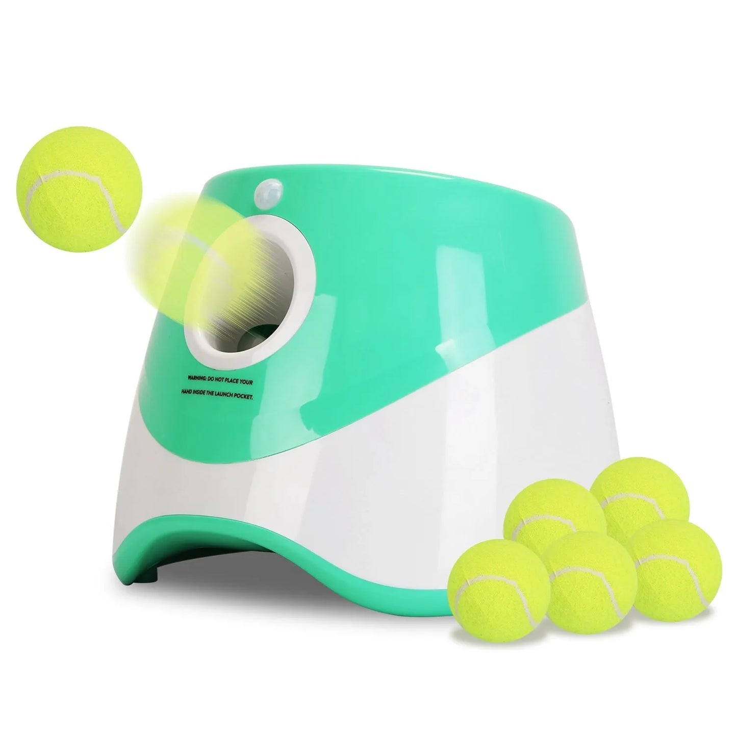 GBruno Store - Automatic Dog Ball Launcher Included 6 Tennis Balls Dog With