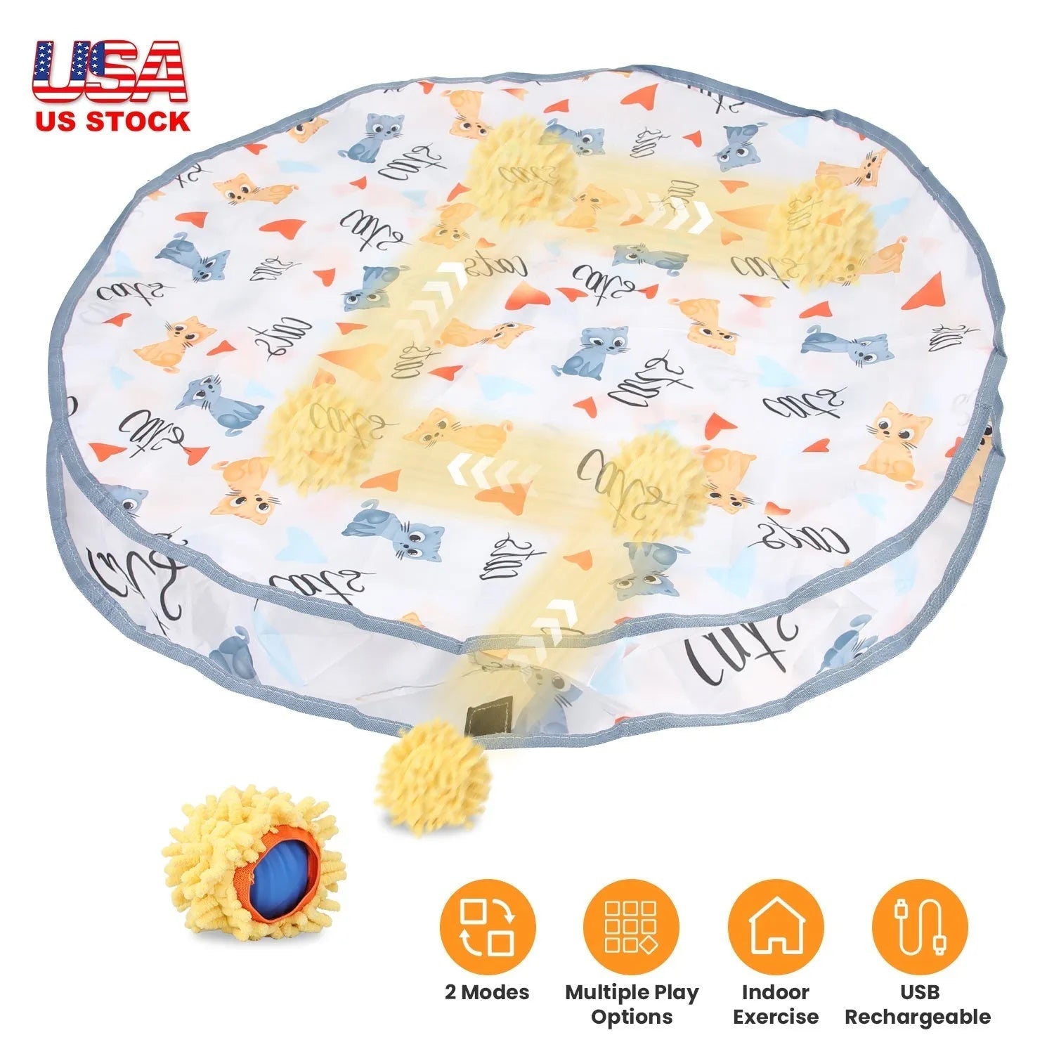 GBruno Store - Cat Toys Ball Fast Rolling in Pouch Rechargeable Motion