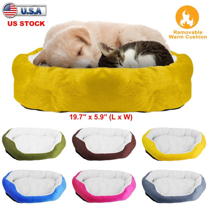 GBruno Store - Pet Dog Bed Soft Warm Fleece Puppy Cat Bed Dog Cozy Nest - Beds