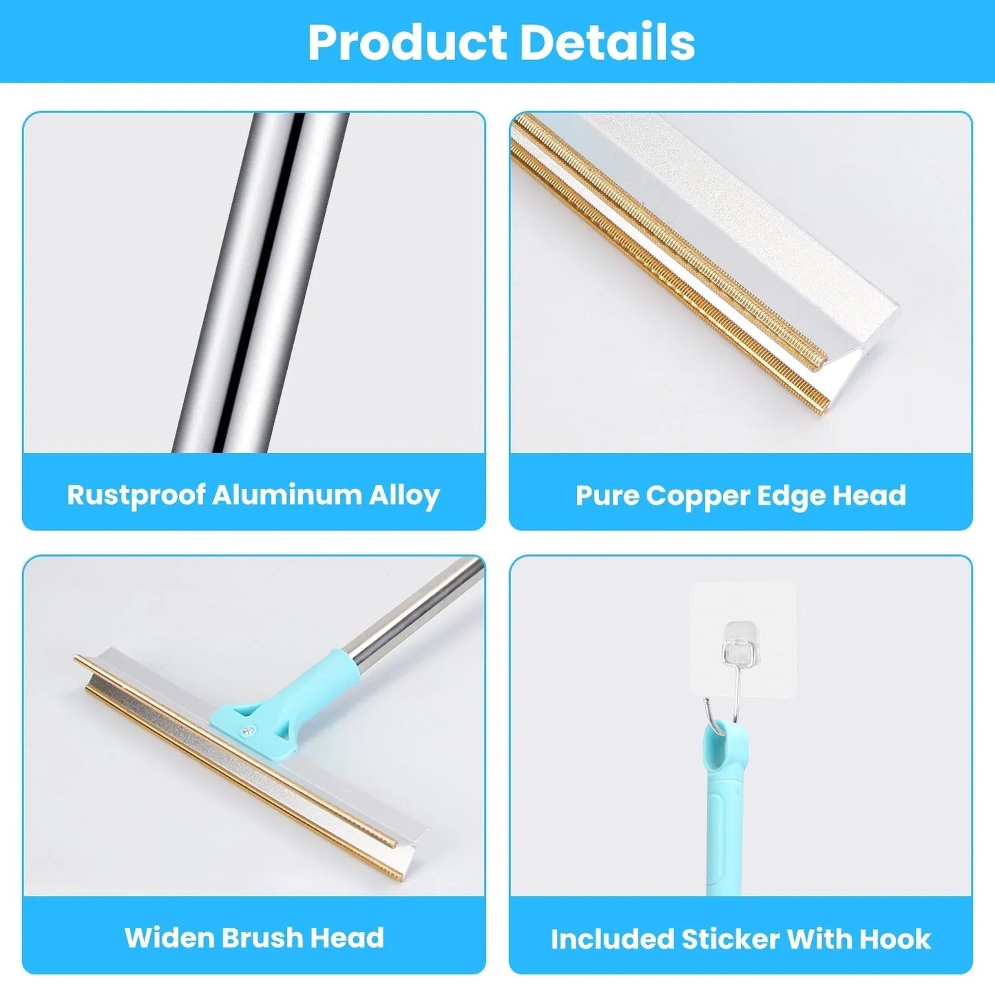 GBruno Store - Pet Hair Removal Rake With 54.33in Adjustable Telescopic Rod