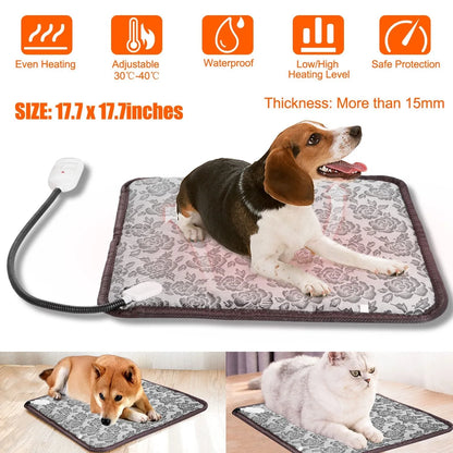 GBruno Store - Pet Heating Pad Dog Cat Electric Heating Mat Waterproof