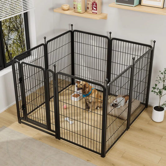 Purrfect Pet Kingdom Indoor Dog Playpen with Metal Panels as Pic Purrfect Pet Kingdom