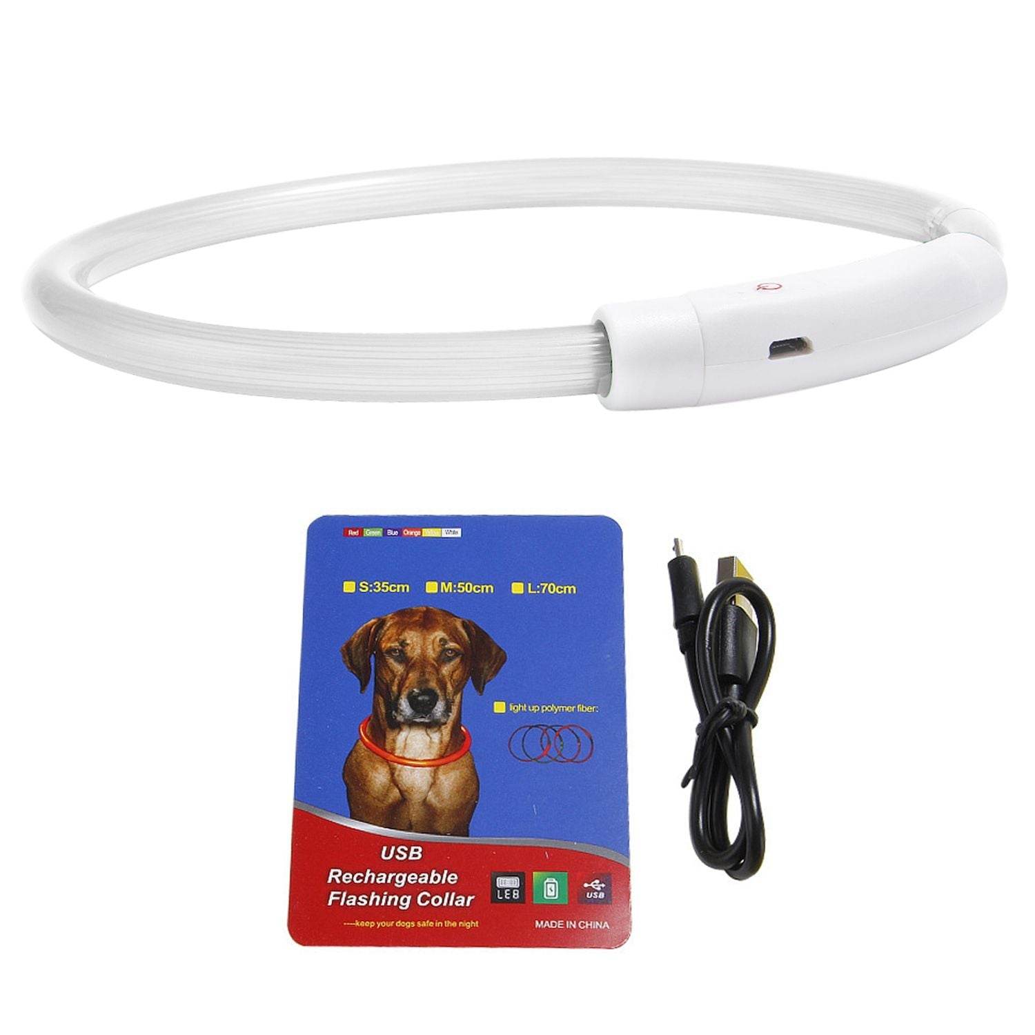 Purrfect Pet Kingdom Rechargeable LED Dog Collar Safety Gear USB Purrfect Pet Kingdom