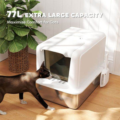 Purrfect Pet Kingdom Stainless Steel Cat Litter Box Purrfect Pet Kingdom