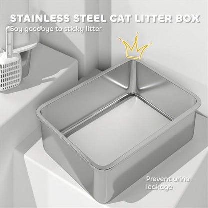 Purrfect Pet Kingdom Stainless Steel Cat Litter Box Purrfect Pet Kingdom