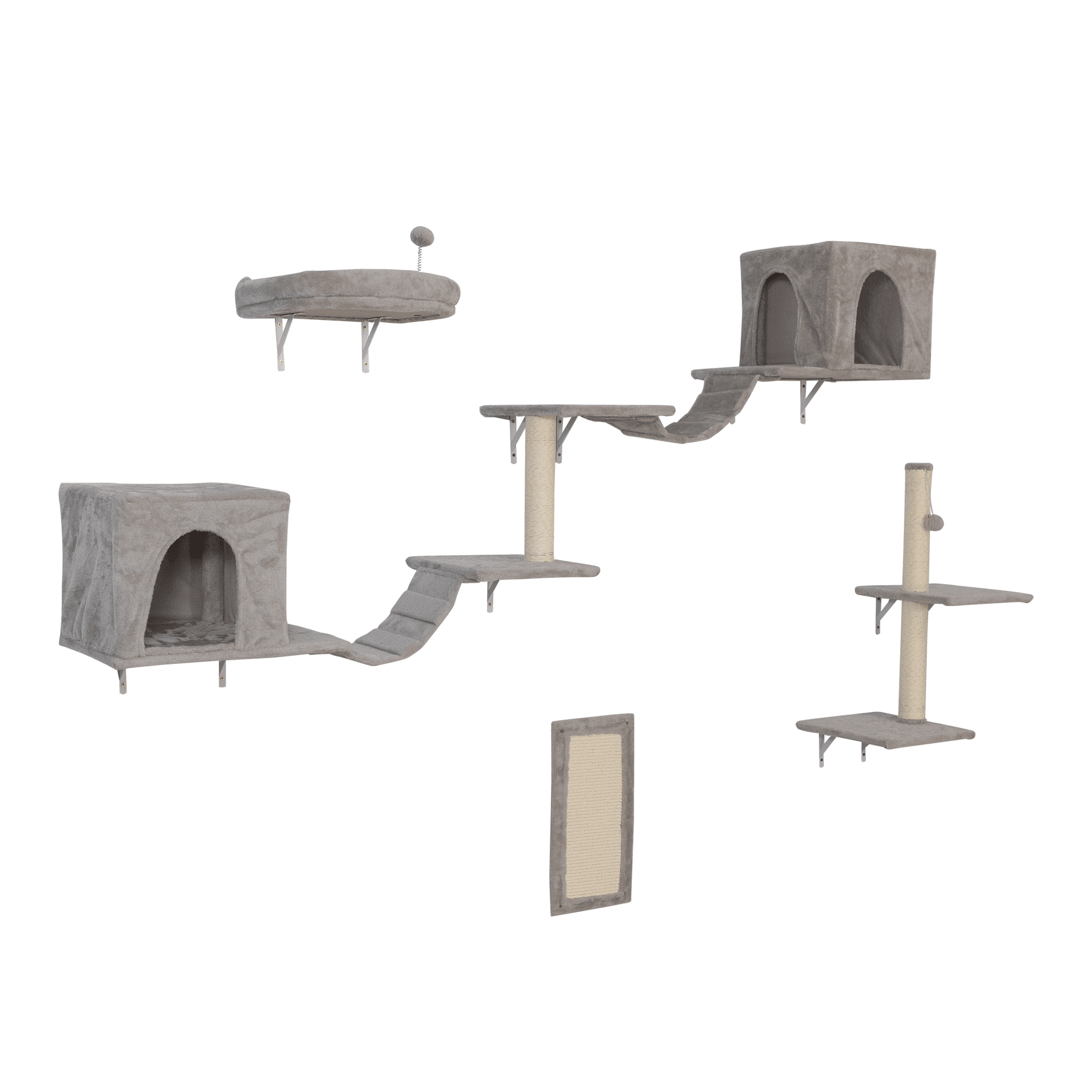 Purrfect Pet Kingdom Wall Mounted Cat Perch Set Purrfect Pet Kingdom