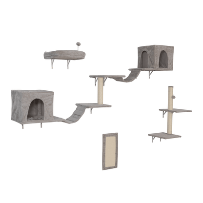 Purrfect Pet Kingdom Wall Mounted Cat Perch Set Purrfect Pet Kingdom