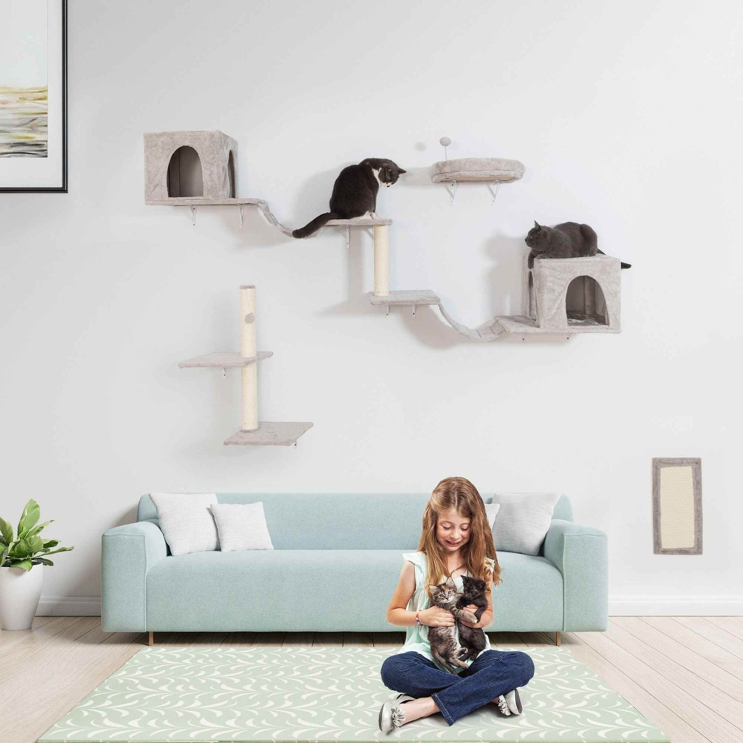 Purrfect Pet Kingdom Wall Mounted Cat Perch Set Purrfect Pet Kingdom