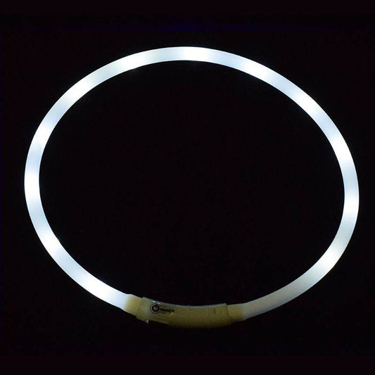 Purrfect Pet Kingdom Waterproof Light Up Dog Collar One-size White Purrfect Pet Kingdom