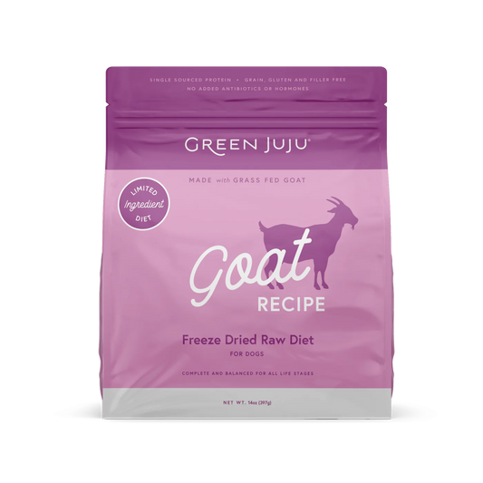 Green Juju Goat Recipe Freeze Dried Dog Food 14oz 🐐