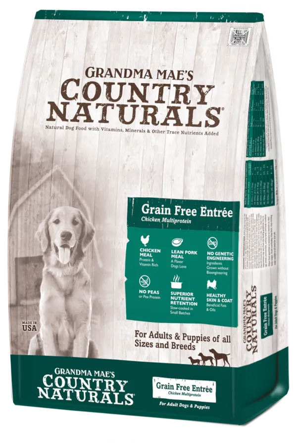 Grandma Mae's Country Naturals Dog Grain Free Multi-Protein food with chicken, pork & whitefish by Purrfect Pet Kingdom, 4...