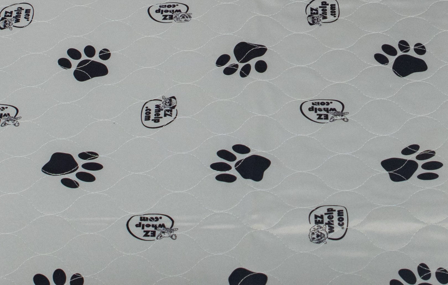 EZwhelp gray paw print pet mat with a quilted design for dog crate comfort