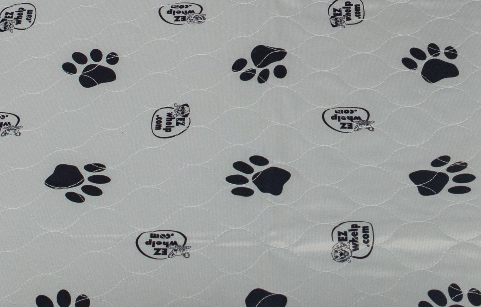 EZwhelp gray paw print pet mat with a quilted design for dog crate comfort