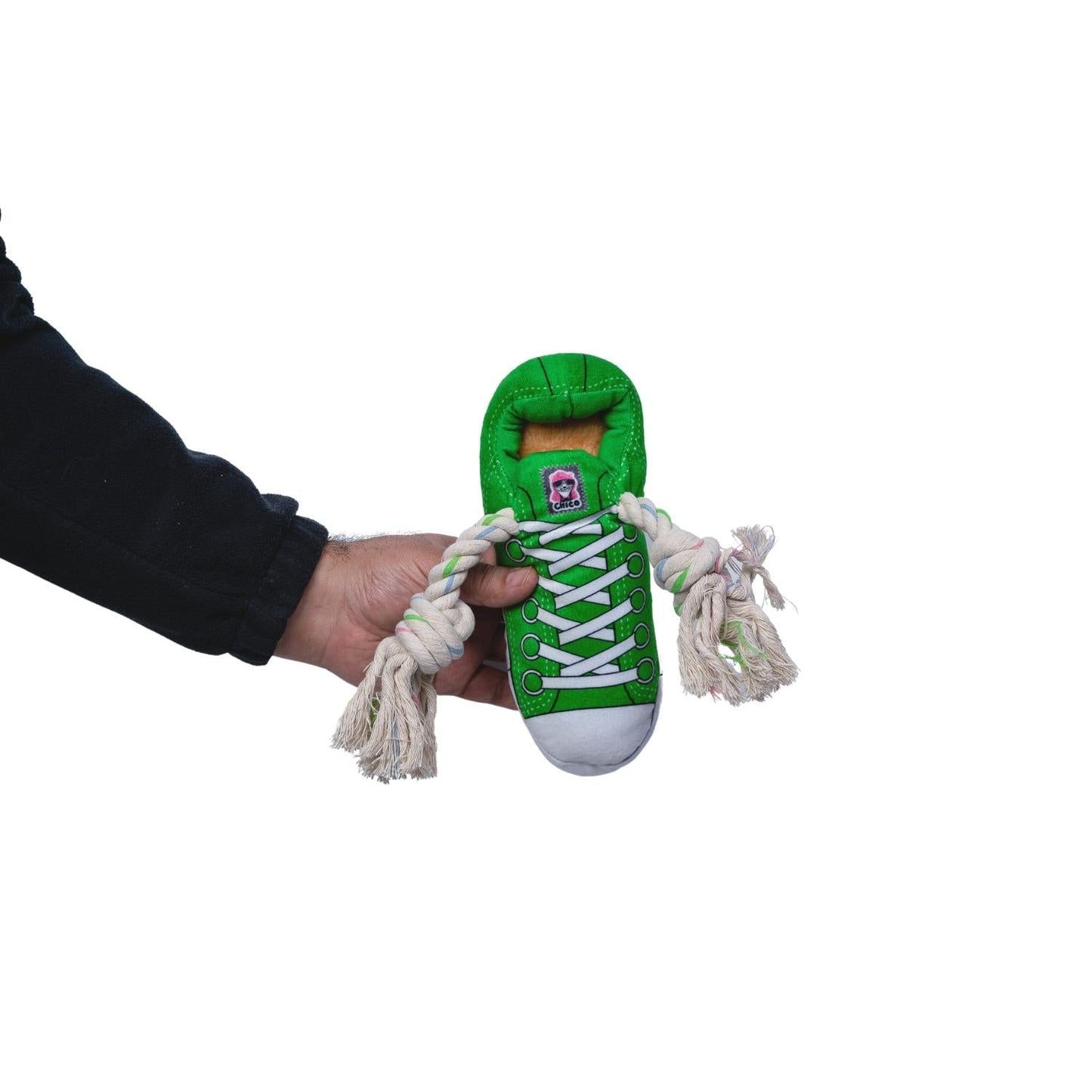 Dog Treats Squeaky Comfort Plush Sneaker Toy with Treat - detail product image for dog treats