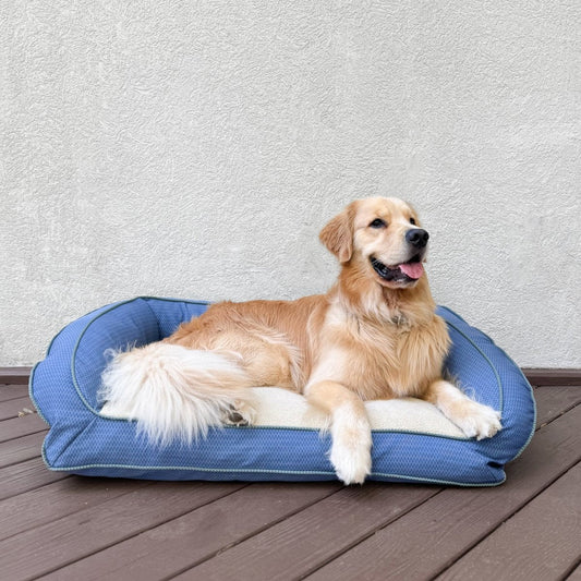 GreenDog Bolster Bed- Checkered Wave