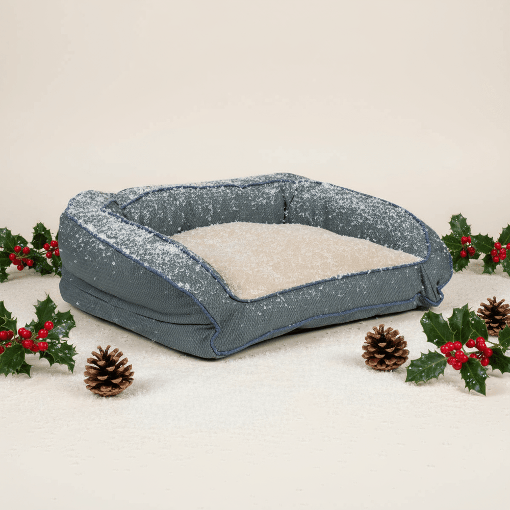 GreenDog Bolster Bed- Checkered Wave