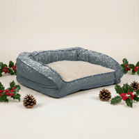 GreenDog Bolster Bed- Checkered Wave