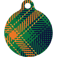 Green Kilt Plaid HD Dog ID Tag