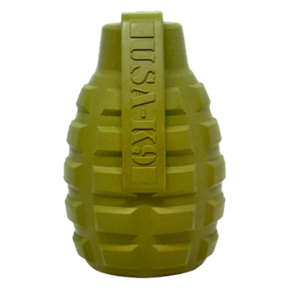 USA-K9 Grenade Shaped eDispenser Durable Dog Chew Toy &