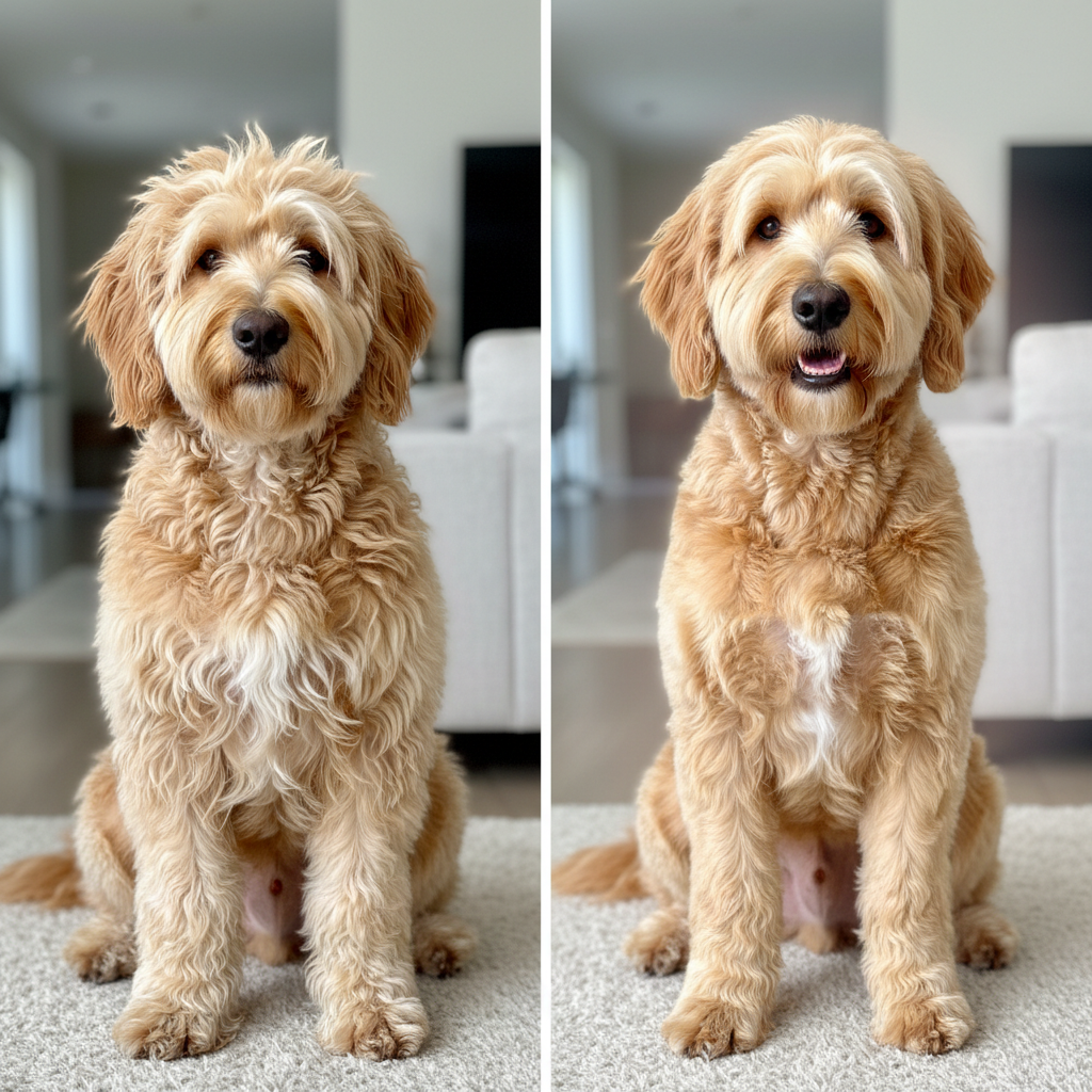 Grooming Before and After