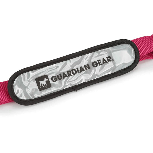 Purrfect Pet Kingdom Guardian Gear LED dog collar with reflective safety strip in pink