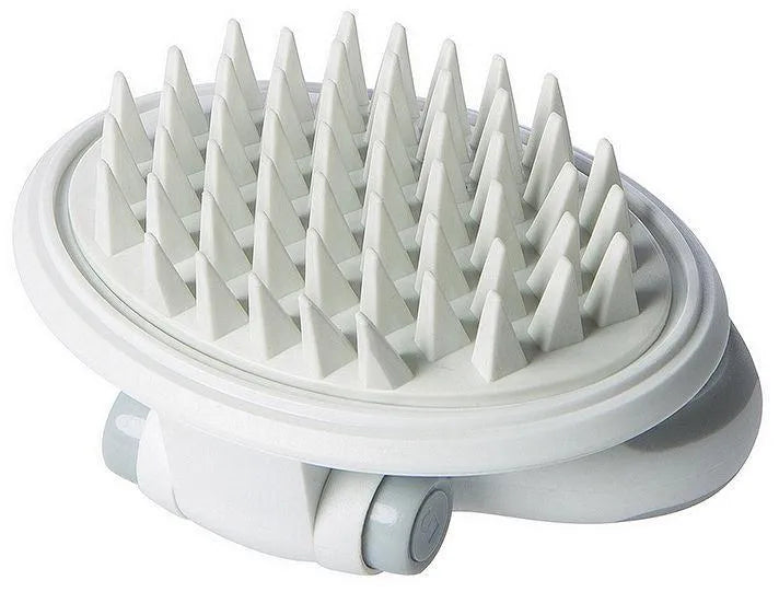 Gyrater Swivel Silicone Pet Grooming Brush by Purrfect Pet Kingdom®, ergonomic design in vibrant color, priced at $16.99. Ideal for pet...