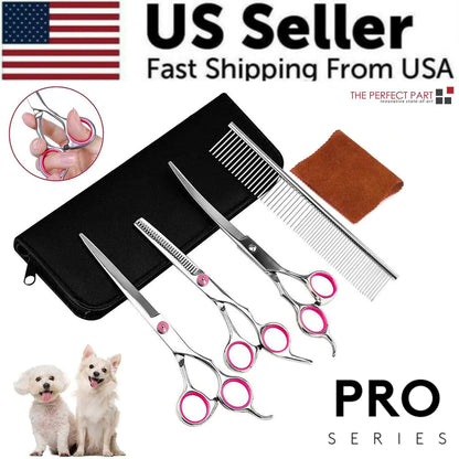 Dog Grooming Scissors Professional Kit Stainless Steel ✂️