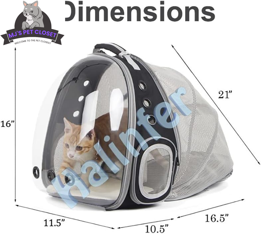 Purrfect Pet Kingdom cat backpack with cooling system featuring mesh panels for ventilation and comfort