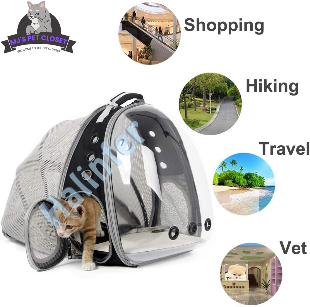 Purrfect Pet Kingdom cat backpack with cooling system designed for shopping, hiking, travel, and vet visits