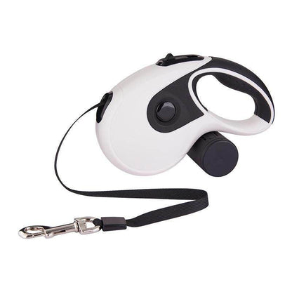 Purrfect Pet Kingdom hands free dog walking leash retractable black and white design