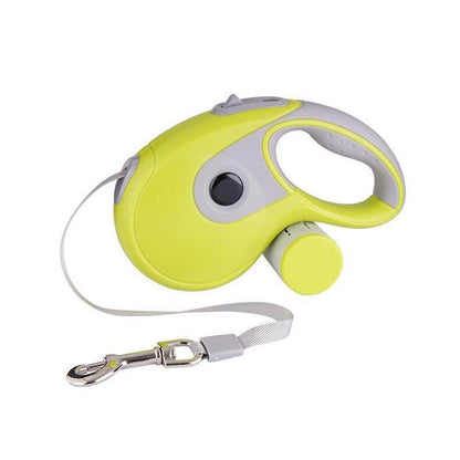 Purrfect Pet Kingdom retractable hands free dog walking leash in yellow and gray