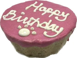 Happy Birthday Cake dog cookies by The Family Pet, 4 inches, colorful design, perfect treat for celebrating your furry fri...