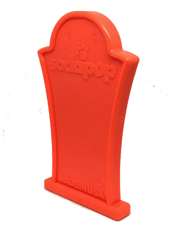 Headstone Ultra Durable Nylon Dog Chew Toy in orange, 6.50 inches, by SodaPup for tough chewers.
