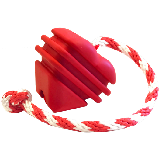 Large Rubber Heart on a String Toy