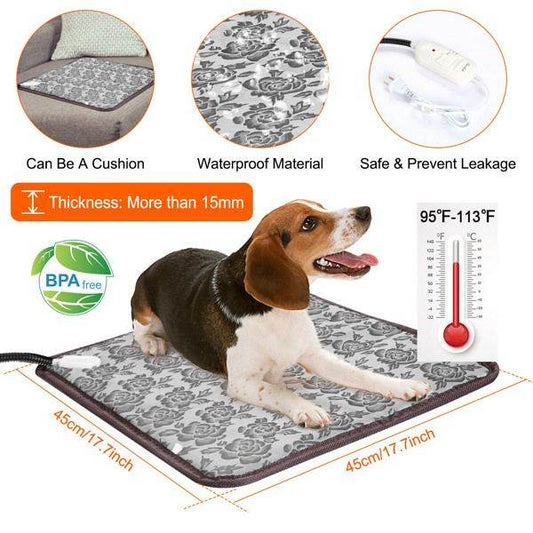 Purrfect Pet Kingdom Heated Dog and Cat Bed - Waterproof, Safe & Comfortable as picture Purrfect Pet Kingdom