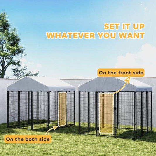 Purrfect Pet Kingdom Heavy Duty Pet Kennel with Roof Purrfect Pet Kingdom