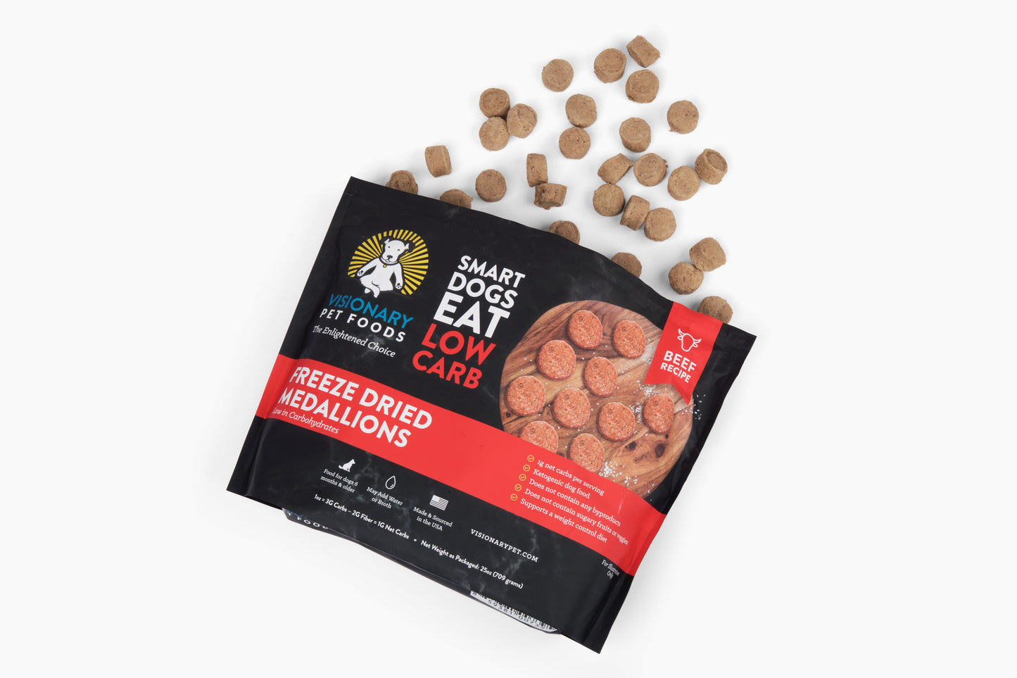 Freeze Dried Food | Beef Recipe | 25oz Bag - Dog Food - Visionary Pet Foods