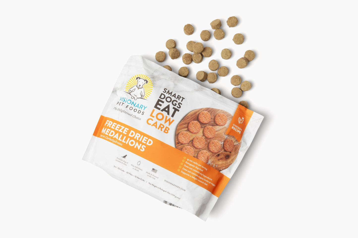 Freeze Dried Food| - Chicken Recipe | 25oz Bag - Dog Food - Visionary Pet Foods