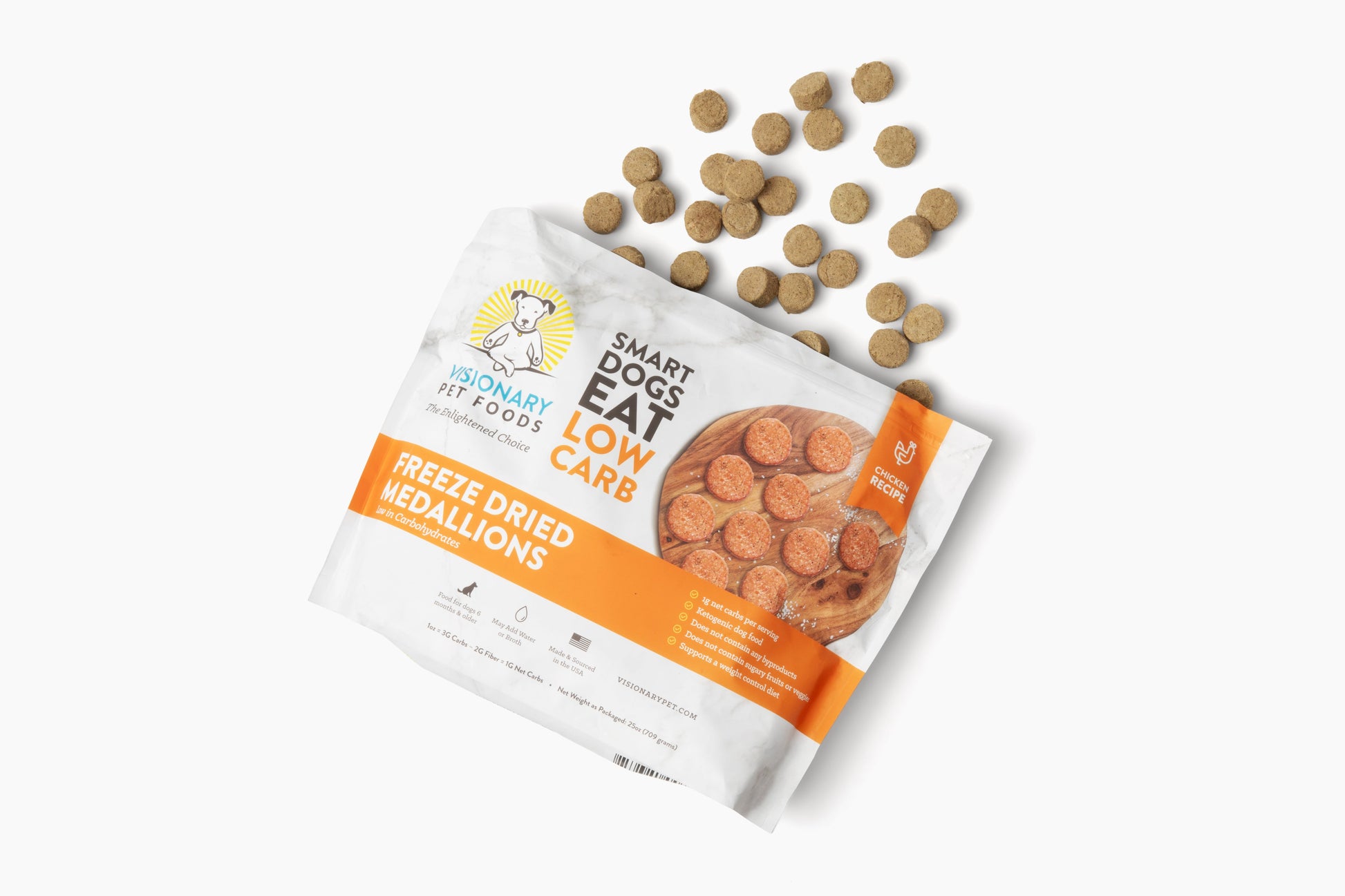 Freeze Dried Food| - Chicken Recipe | 25oz Bag - Dog Food - Visionary Pet Foods