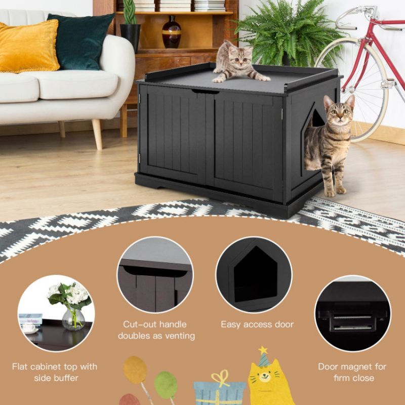 Purrfect Pet Kingdom Hidden Cat Litter Box Furniture Purrfect Pet Kingdom