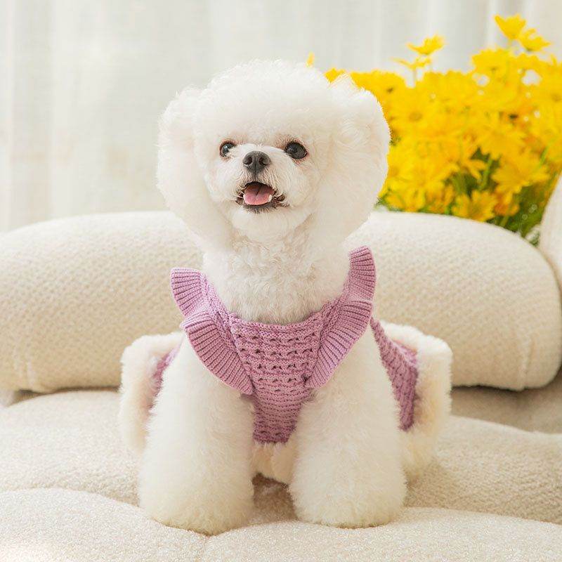 Purrfect Pet Kingdom Dog Sweater with Bow Outfit - Cozy & Stylish Purrfect Pet Kingdom