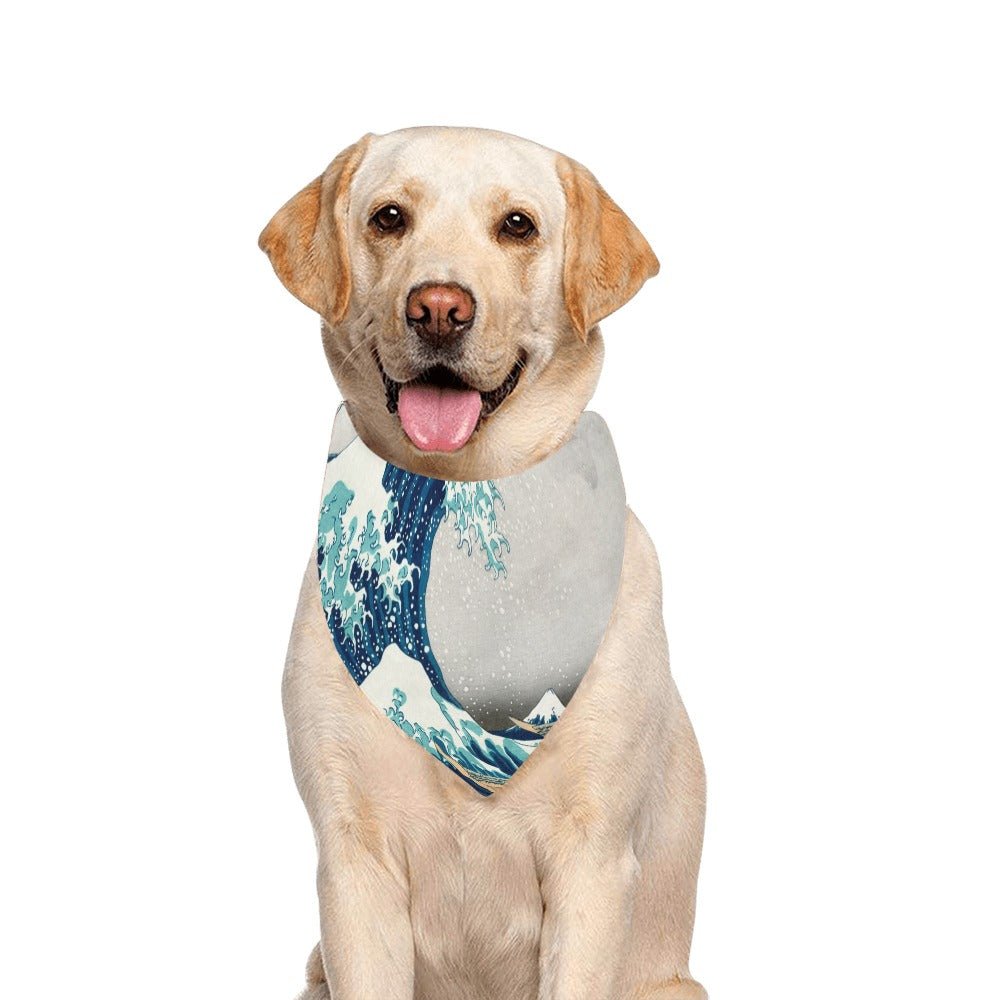 Pet Apparel Hokusai Great Wave Off Kanagawa Double-Sided - close up product image for pet apparel