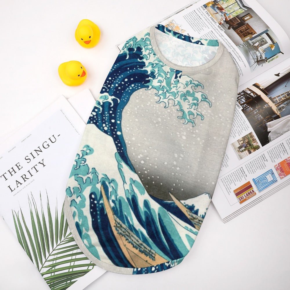 Pet Supply Hokusai Great Wave Off Kanagawa Vest for Comfort - close up product image for pet supply