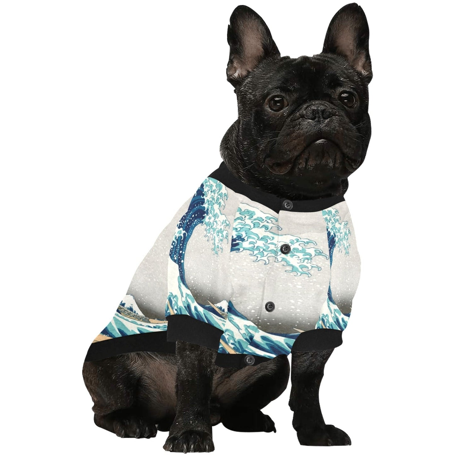 Pet Apparel Hokusai Great Wave Off Kanagawa Round Neck Shirt - gallery product image for pet apparel