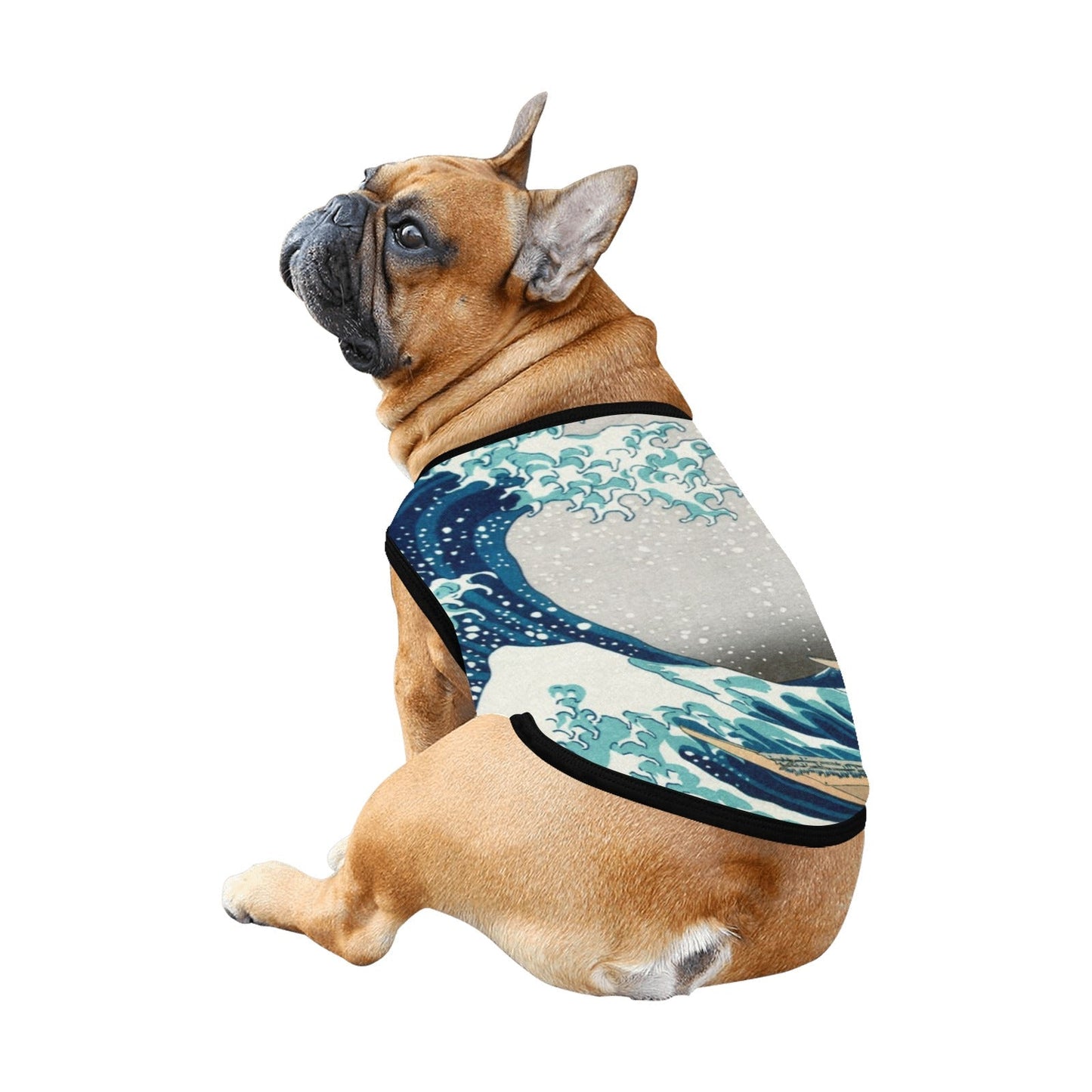 Pet Supply Hokusai Great Wave Off Kanagawa Tank Top Essentia - close up product image for pet supply