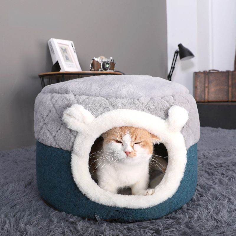 Purrfect Pet Kingdom Cozy Cat House Bed for Cats Dual purpose warm cat nest M: Suitable for 15kg Purrfect Pet Kingdom