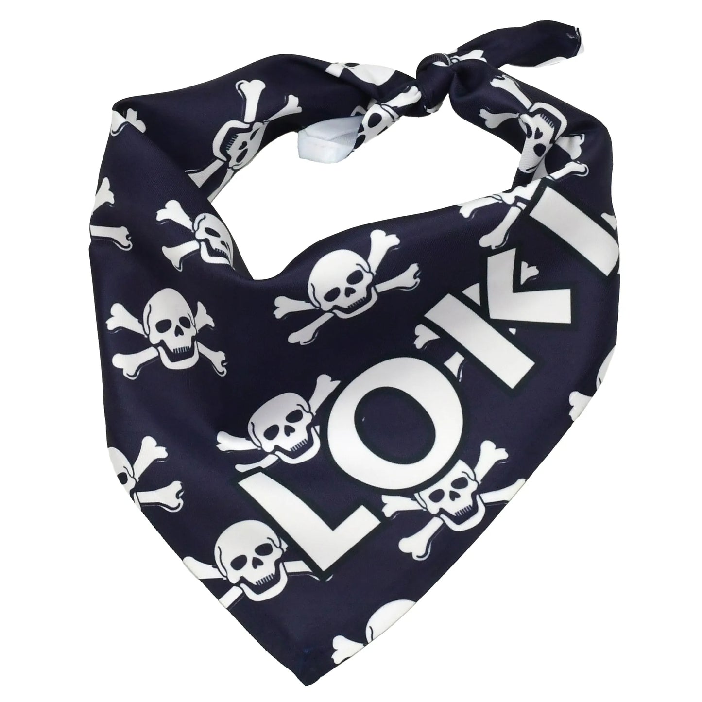 Hot Dog Collars - Personalized Black Skulls Dog Bandana - Collars