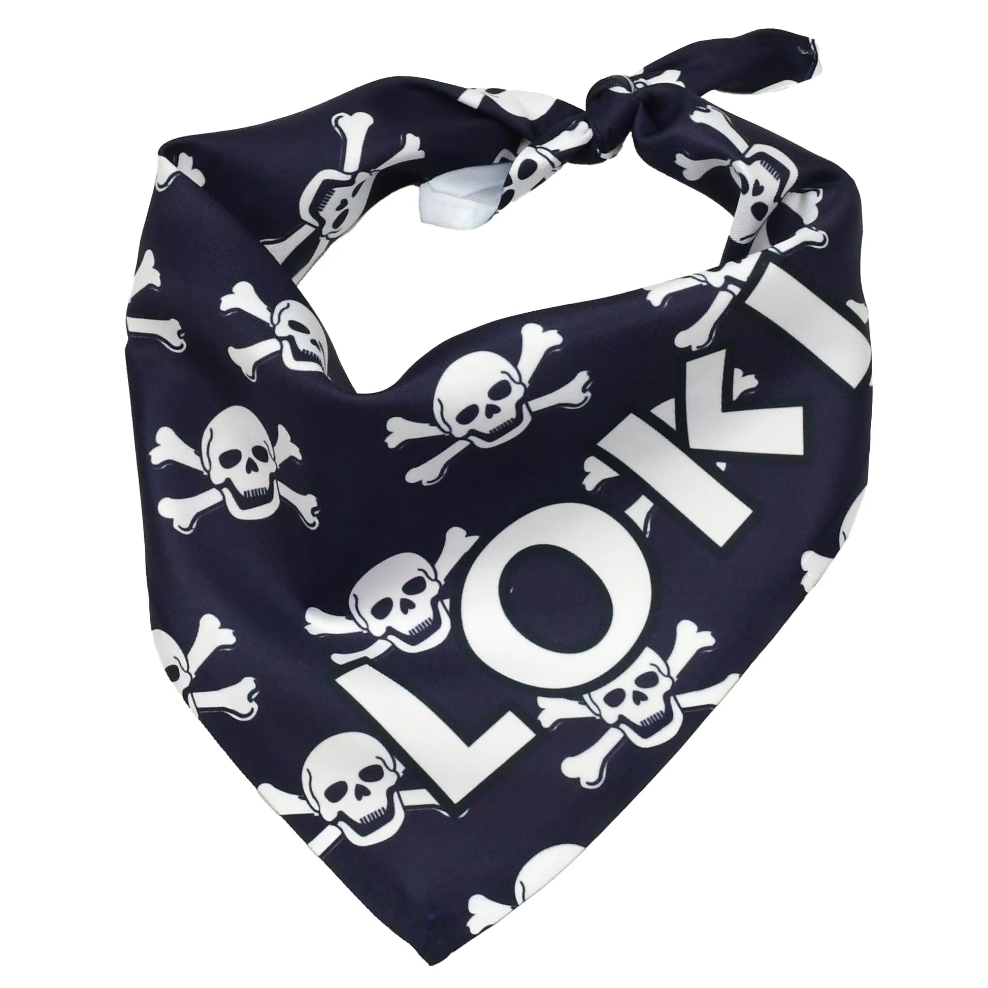 Hot Dog Collars - Personalized Black Skulls Dog Bandana - cpb_product