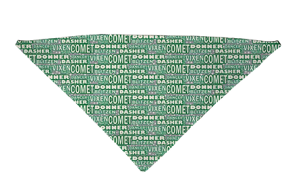 Hot Dog Collars - Reindeer Games Dog Bandana